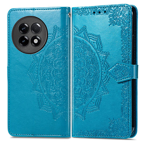 Coque Portefeuille Motif Fantaisie Livre Cuir Etui Clapet pour OnePlus 11R 5G Bleu