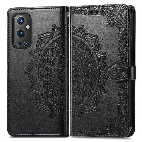 Coque Portefeuille Motif Fantaisie Livre Cuir Etui Clapet pour OnePlus 9 Pro 5G Noir