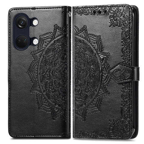 Coque Portefeuille Motif Fantaisie Livre Cuir Etui Clapet pour OnePlus Ace 2V 5G Noir