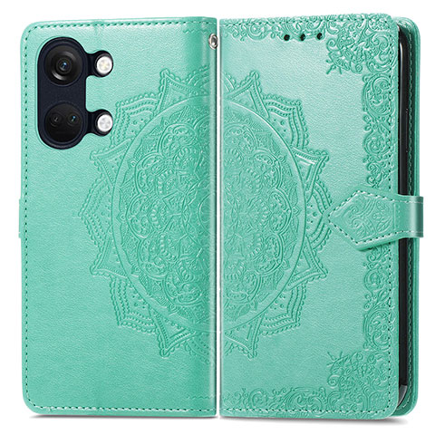 Coque Portefeuille Motif Fantaisie Livre Cuir Etui Clapet pour OnePlus Ace 2V 5G Vert