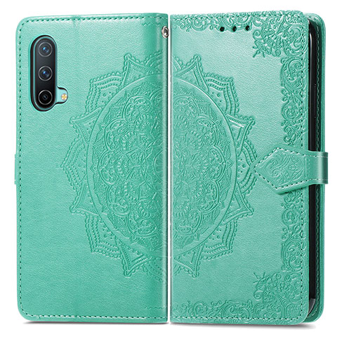 Coque Portefeuille Motif Fantaisie Livre Cuir Etui Clapet pour OnePlus Nord CE 5G Vert