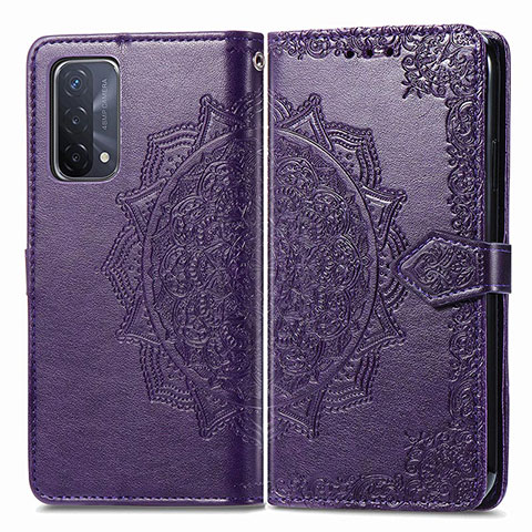 Coque Portefeuille Motif Fantaisie Livre Cuir Etui Clapet pour OnePlus Nord N200 5G Violet