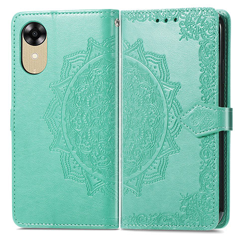 Coque Portefeuille Motif Fantaisie Livre Cuir Etui Clapet pour Oppo A17K Vert