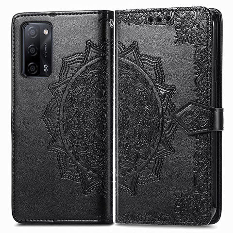 Coque Portefeuille Motif Fantaisie Livre Cuir Etui Clapet pour Oppo A53s 5G Noir