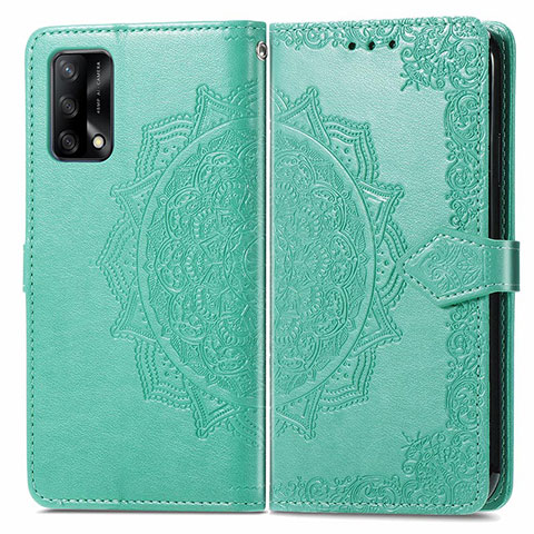 Coque Portefeuille Motif Fantaisie Livre Cuir Etui Clapet pour Oppo A74 4G Vert