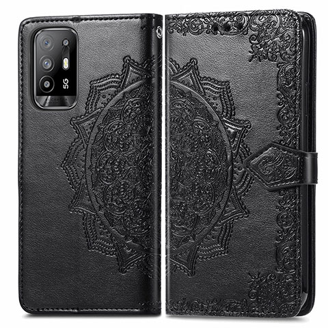 Coque Portefeuille Motif Fantaisie Livre Cuir Etui Clapet pour Oppo A94 5G Noir