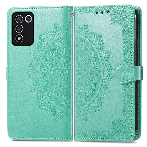 Coque Portefeuille Motif Fantaisie Livre Cuir Etui Clapet pour Oppo K9S 5G Vert