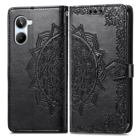 Coque Portefeuille Motif Fantaisie Livre Cuir Etui Clapet pour Realme 10 4G Noir