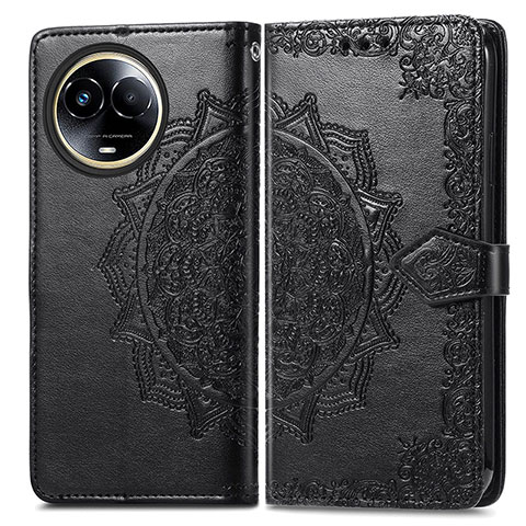 Coque Portefeuille Motif Fantaisie Livre Cuir Etui Clapet pour Realme 11 5G Noir