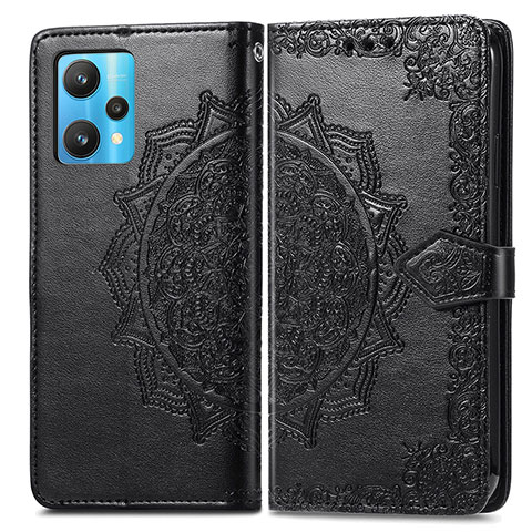 Coque Portefeuille Motif Fantaisie Livre Cuir Etui Clapet pour Realme 9 5G Noir