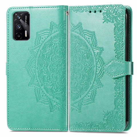 Coque Portefeuille Motif Fantaisie Livre Cuir Etui Clapet pour Realme GT Neo 2T 5G Vert