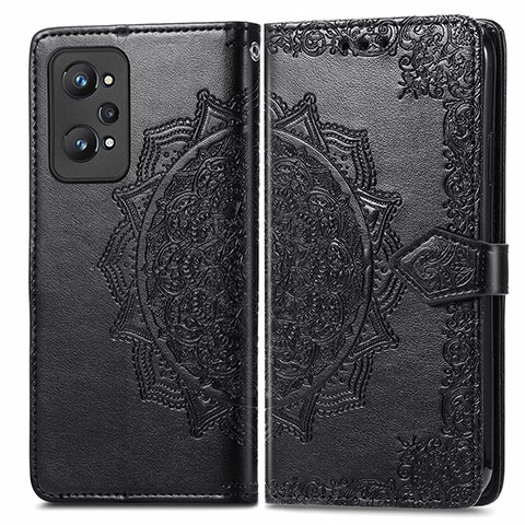 Coque Portefeuille Motif Fantaisie Livre Cuir Etui Clapet pour Realme GT Neo2 5G Noir