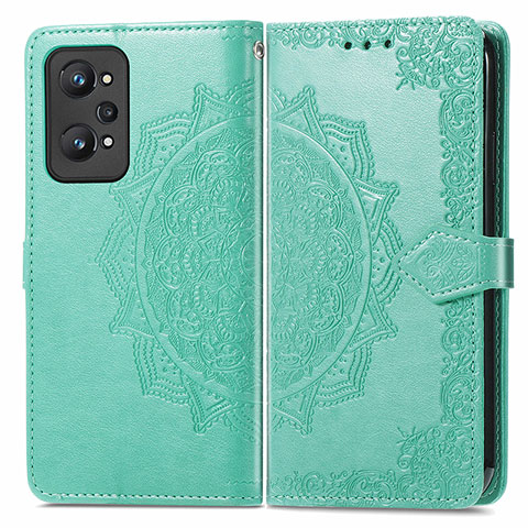 Coque Portefeuille Motif Fantaisie Livre Cuir Etui Clapet pour Realme GT Neo2 5G Vert