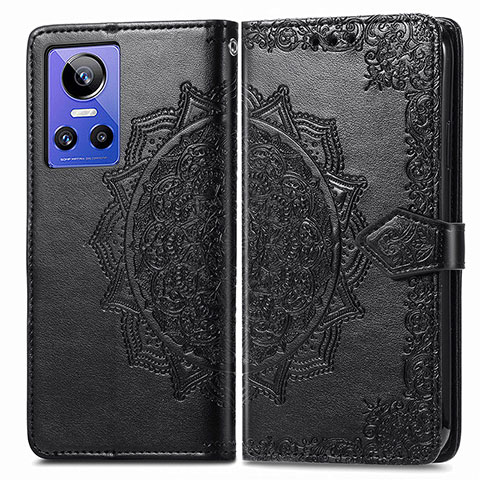 Coque Portefeuille Motif Fantaisie Livre Cuir Etui Clapet pour Realme GT Neo3 5G Noir