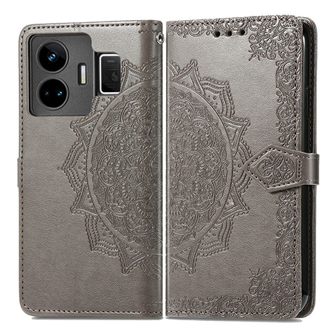 Coque Portefeuille Motif Fantaisie Livre Cuir Etui Clapet pour Realme GT Neo5 240W 5G Gris