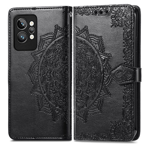 Coque Portefeuille Motif Fantaisie Livre Cuir Etui Clapet pour Realme GT2 Pro 5G Noir