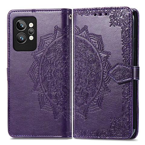 Coque Portefeuille Motif Fantaisie Livre Cuir Etui Clapet pour Realme GT2 Pro 5G Or Rose