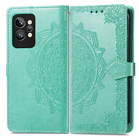 Coque Portefeuille Motif Fantaisie Livre Cuir Etui Clapet pour Realme GT2 Pro 5G Vert