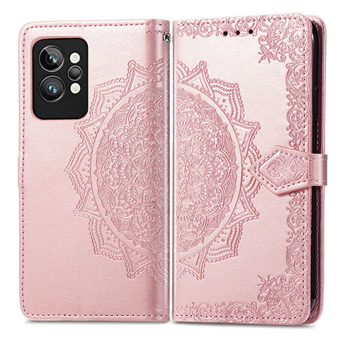 Coque Portefeuille Motif Fantaisie Livre Cuir Etui Clapet pour Realme GT2 Pro 5G Violet