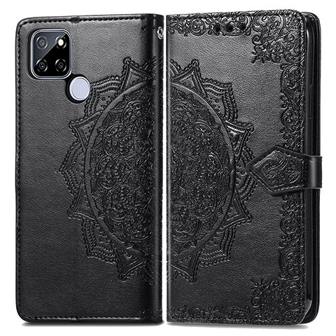 Coque Portefeuille Motif Fantaisie Livre Cuir Etui Clapet pour Realme Q2i 5G Noir