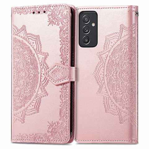 Coque Portefeuille Motif Fantaisie Livre Cuir Etui Clapet pour Samsung Galaxy A15 4G Or Rose