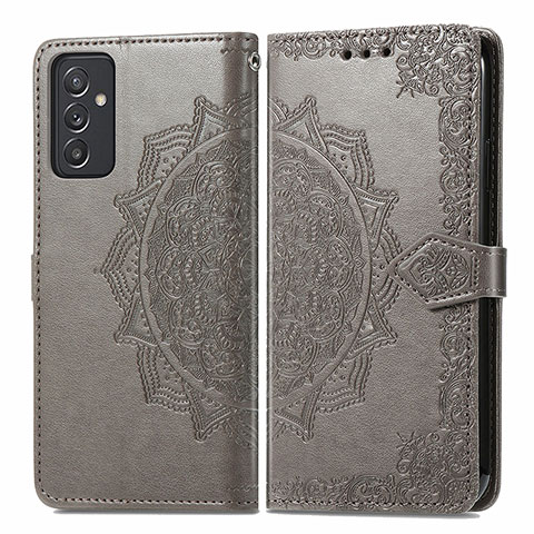 Coque Portefeuille Motif Fantaisie Livre Cuir Etui Clapet pour Samsung Galaxy A25 5G Gris