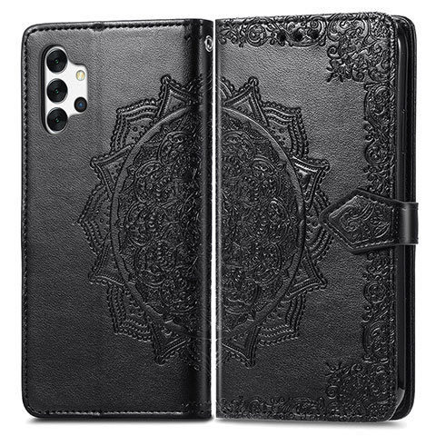 Coque Portefeuille Motif Fantaisie Livre Cuir Etui Clapet pour Samsung Galaxy A32 5G Noir