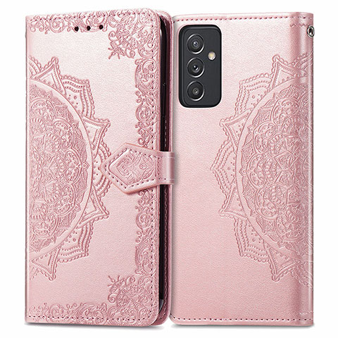 Coque Portefeuille Motif Fantaisie Livre Cuir Etui Clapet pour Samsung Galaxy A82 5G Or Rose