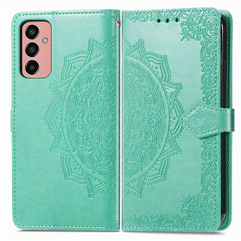 Coque Portefeuille Motif Fantaisie Livre Cuir Etui Clapet pour Samsung Galaxy F13 4G Vert