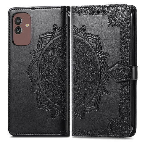 Coque Portefeuille Motif Fantaisie Livre Cuir Etui Clapet pour Samsung Galaxy M13 5G Noir