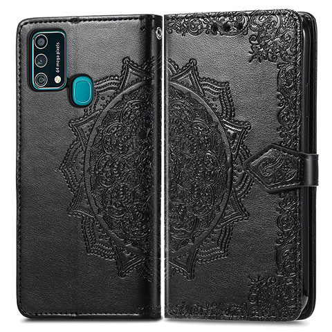 Coque Portefeuille Motif Fantaisie Livre Cuir Etui Clapet pour Samsung Galaxy M21s Noir