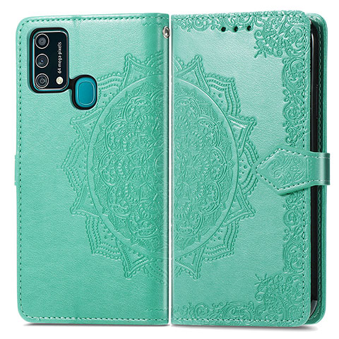 Coque Portefeuille Motif Fantaisie Livre Cuir Etui Clapet pour Samsung Galaxy M31 Prime Edition Vert