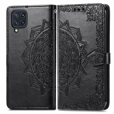 Coque Portefeuille Motif Fantaisie Livre Cuir Etui Clapet pour Samsung Galaxy M32 4G Noir