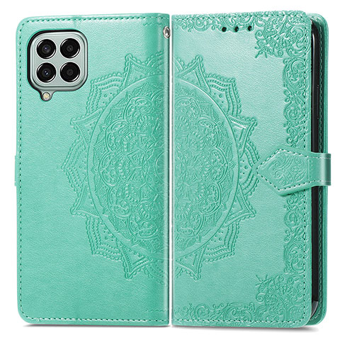 Coque Portefeuille Motif Fantaisie Livre Cuir Etui Clapet pour Samsung Galaxy M33 5G Vert