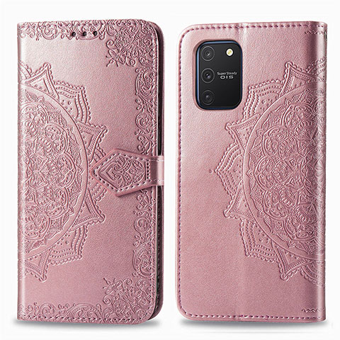 Coque Portefeuille Motif Fantaisie Livre Cuir Etui Clapet pour Samsung Galaxy M80S Or Rose