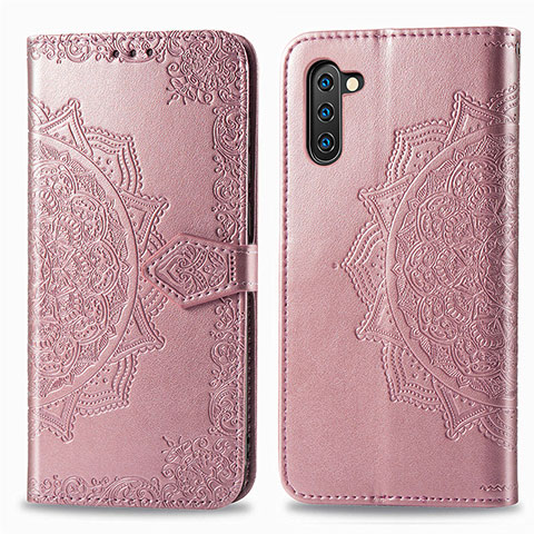 Coque Portefeuille Motif Fantaisie Livre Cuir Etui Clapet pour Samsung Galaxy Note 10 5G Or Rose