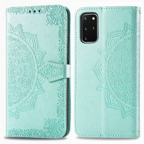 Coque Portefeuille Motif Fantaisie Livre Cuir Etui Clapet pour Samsung Galaxy S20 Plus 5G Vert