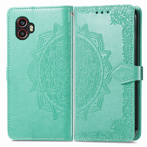 Coque Portefeuille Motif Fantaisie Livre Cuir Etui Clapet pour Samsung Galaxy XCover 6 Pro 5G Vert