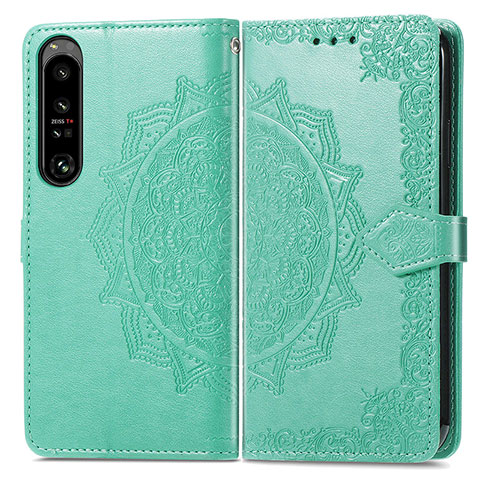 Coque Portefeuille Motif Fantaisie Livre Cuir Etui Clapet pour Sony Xperia 1 IV SO-51C Vert