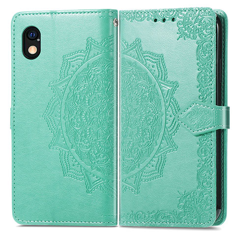 Coque Portefeuille Motif Fantaisie Livre Cuir Etui Clapet pour Sony Xperia Ace III SO-53C Vert