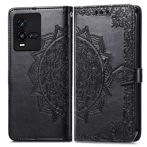 Coque Portefeuille Motif Fantaisie Livre Cuir Etui Clapet pour Vivo iQOO 10 5G Noir