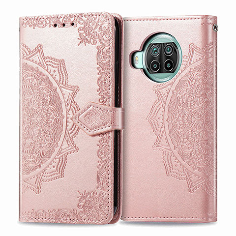 Coque Portefeuille Motif Fantaisie Livre Cuir Etui Clapet pour Xiaomi Mi 10T Lite 5G Or Rose