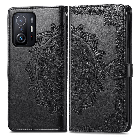 Coque Portefeuille Motif Fantaisie Livre Cuir Etui Clapet pour Xiaomi Mi 11T 5G Noir