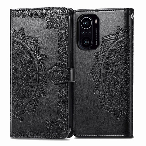 Coque Portefeuille Motif Fantaisie Livre Cuir Etui Clapet pour Xiaomi Mi 11X Pro 5G Noir