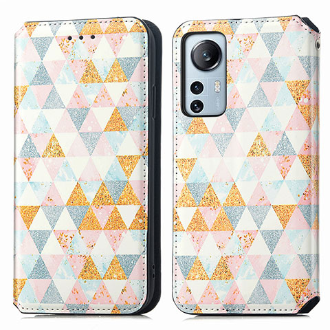 Coque Portefeuille Motif Fantaisie Livre Cuir Etui Clapet pour Xiaomi Mi 12 Pro 5G Blanc