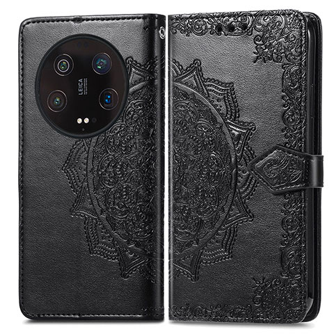 Coque Portefeuille Motif Fantaisie Livre Cuir Etui Clapet pour Xiaomi Mi 13 Ultra 5G Noir