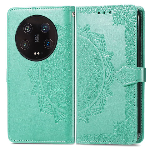 Coque Portefeuille Motif Fantaisie Livre Cuir Etui Clapet pour Xiaomi Mi 13 Ultra 5G Vert