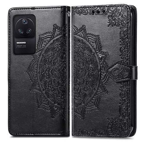 Coque Portefeuille Motif Fantaisie Livre Cuir Etui Clapet pour Xiaomi Poco F4 5G Noir