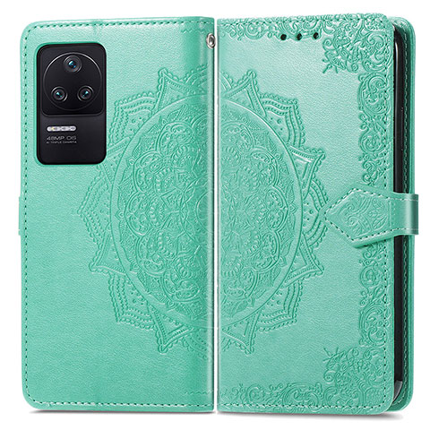 Coque Portefeuille Motif Fantaisie Livre Cuir Etui Clapet pour Xiaomi Poco F4 5G Vert