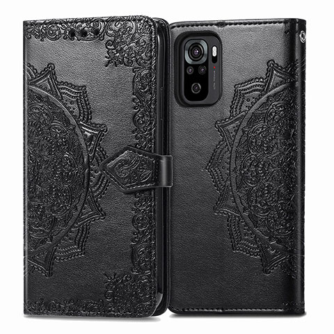 Coque Portefeuille Motif Fantaisie Livre Cuir Etui Clapet pour Xiaomi Poco M5S Noir